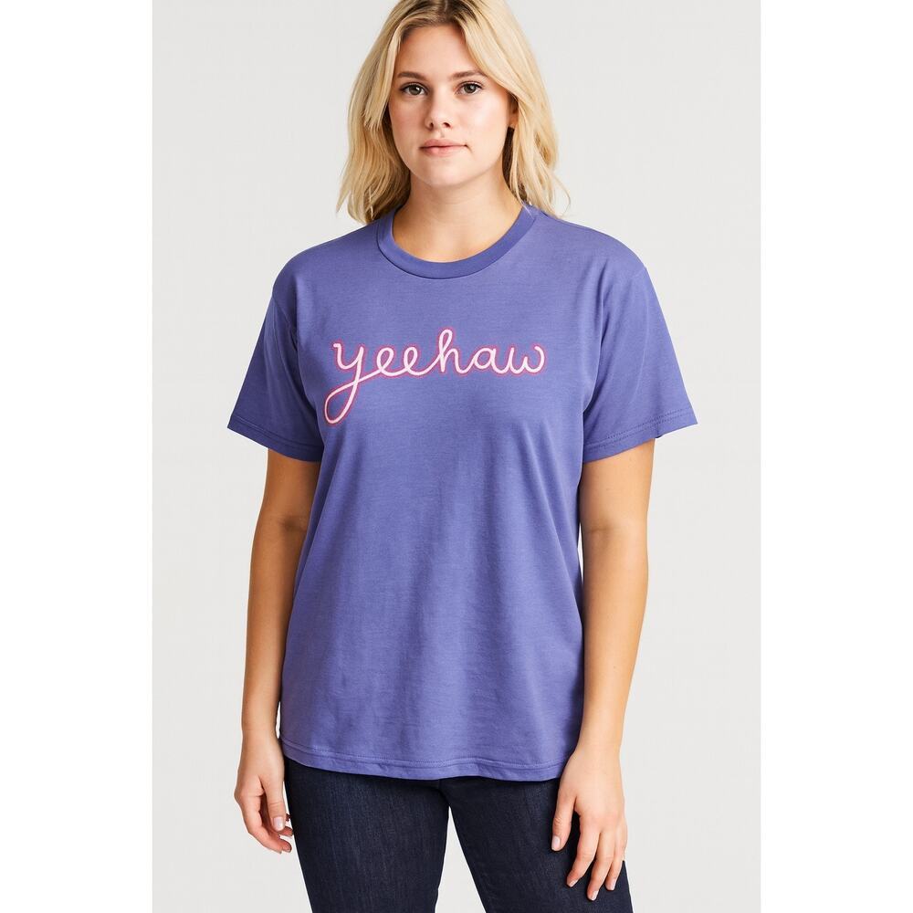 Purple Yeehaw T-Shirt Gildan Heavy Cotton 3XL Unisex Fit NWT Western Style